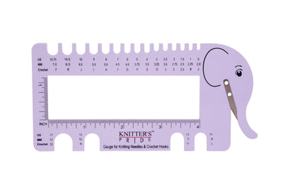 Knitter's Pride - Needle and Crochet Gauge with Yarn Cutter