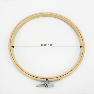 Darnn 6" Embroidery Hoop Bamboo, Bamboo Hoop for Craft