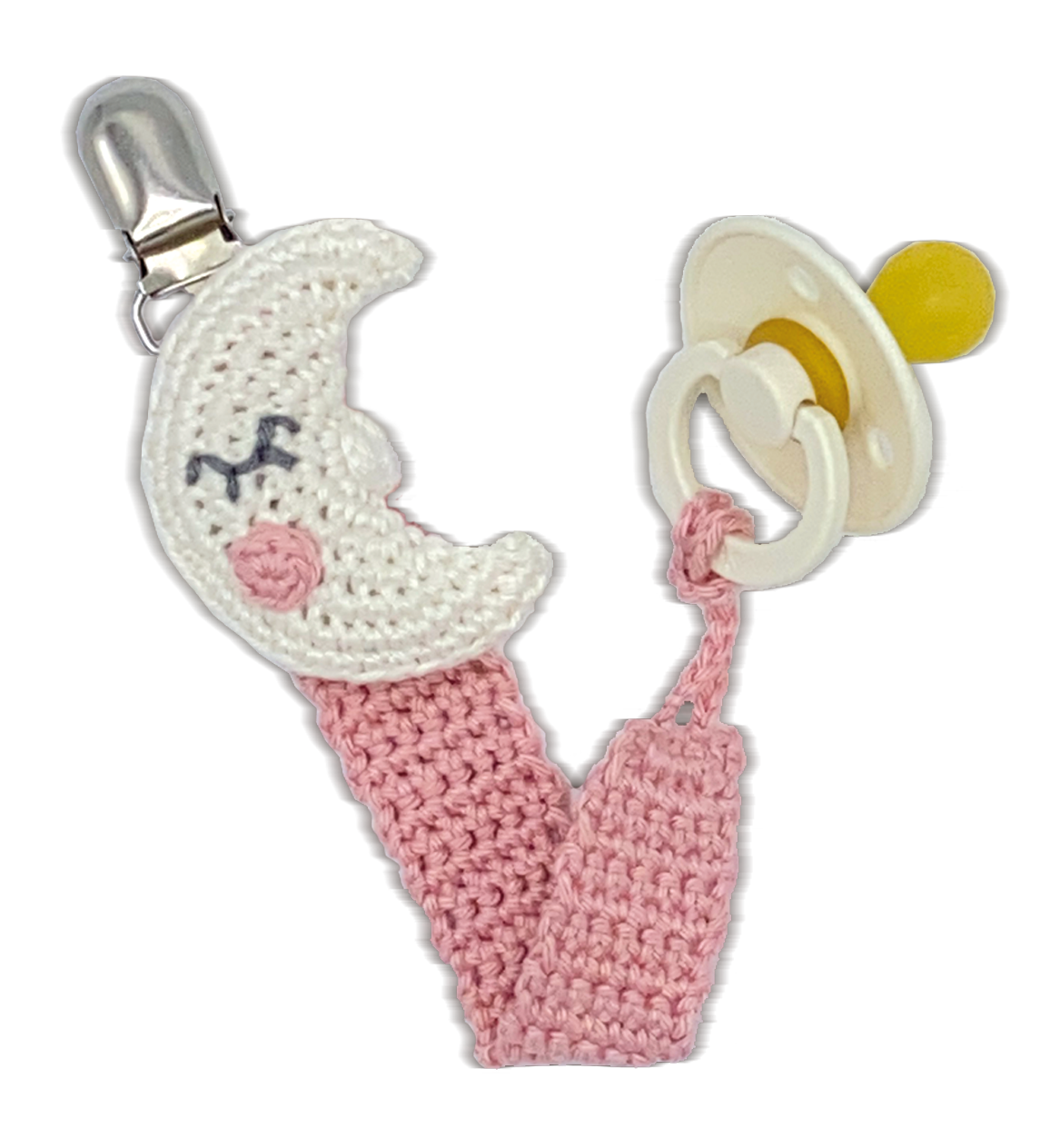 DIY Crochet Kit - Pacifier Clip Moon