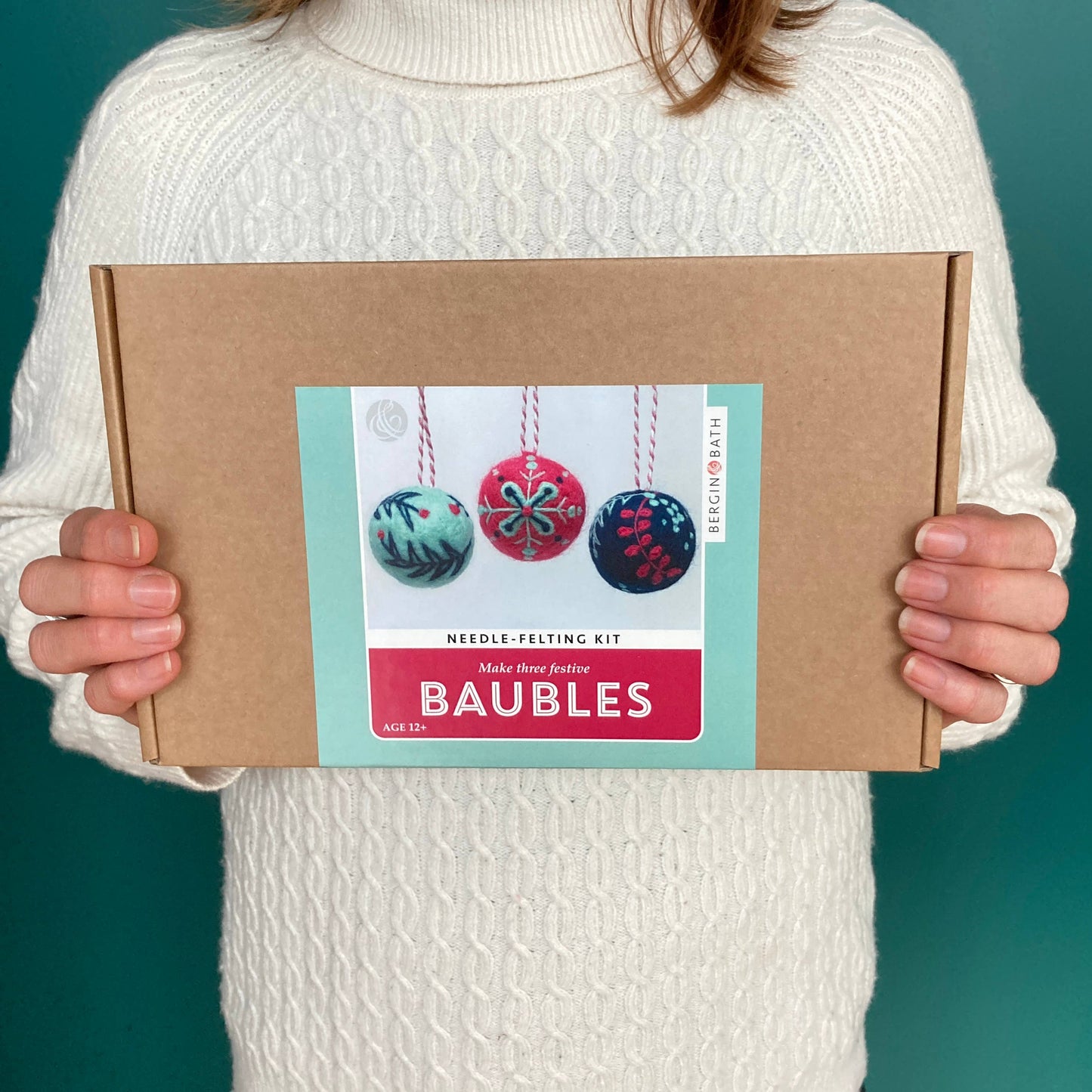 Needle Felting Kit -  Christmas Baubles