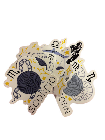 Yarn & Zodiac Sticker