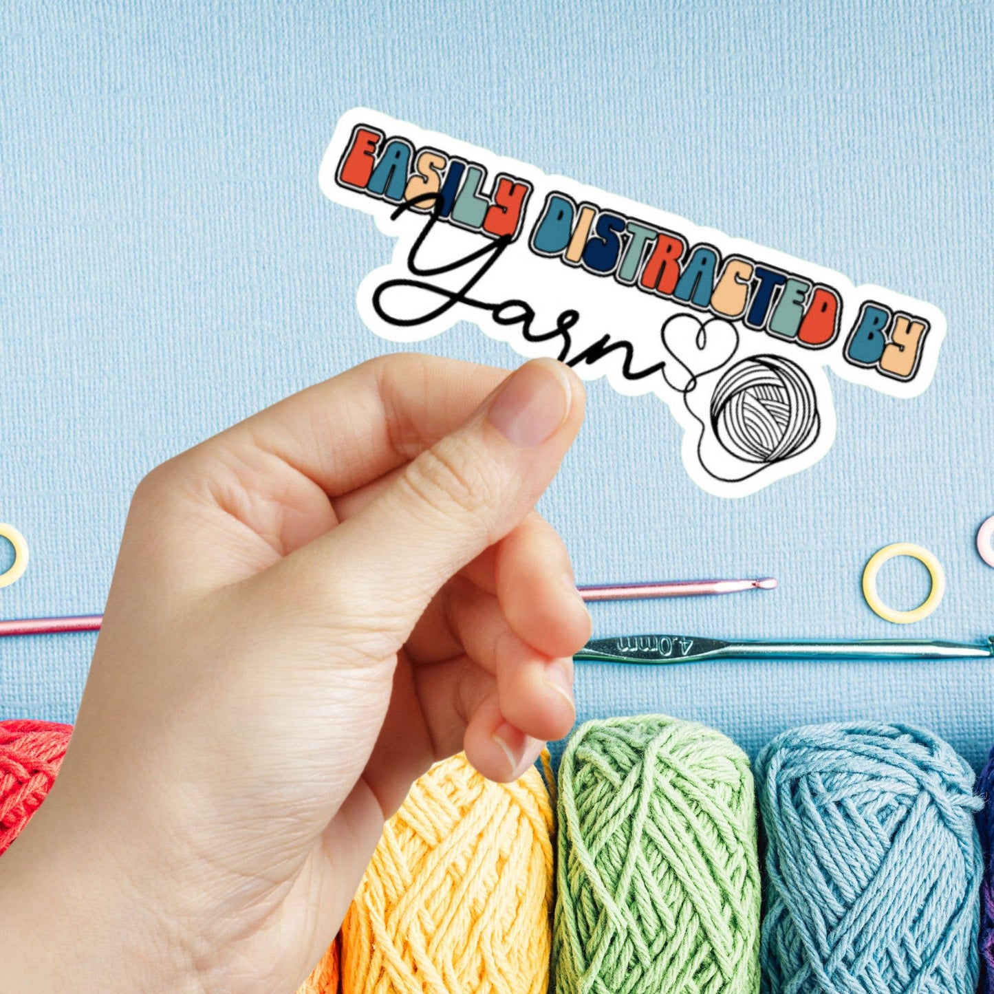 Easily Distracted By Yarn Sticker