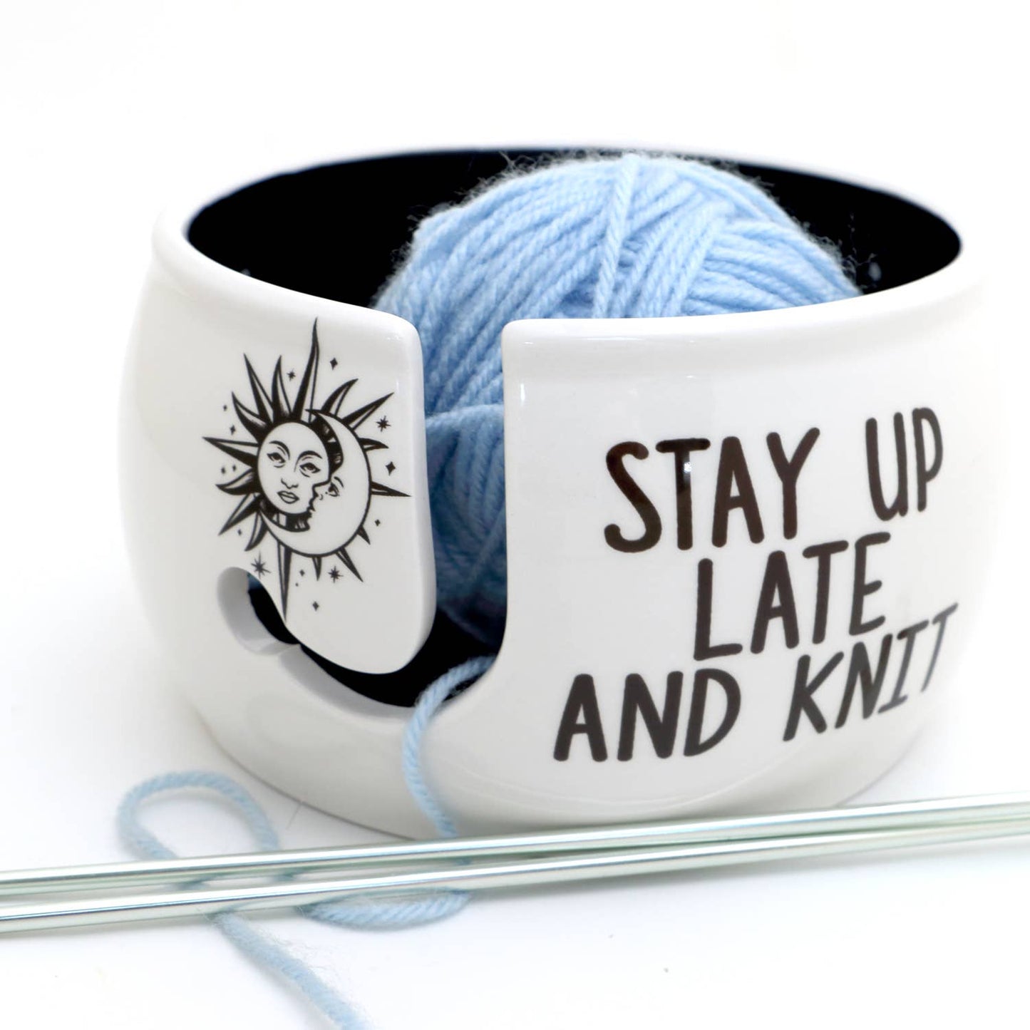 Stay Up Late and Knit Yarn Bowl