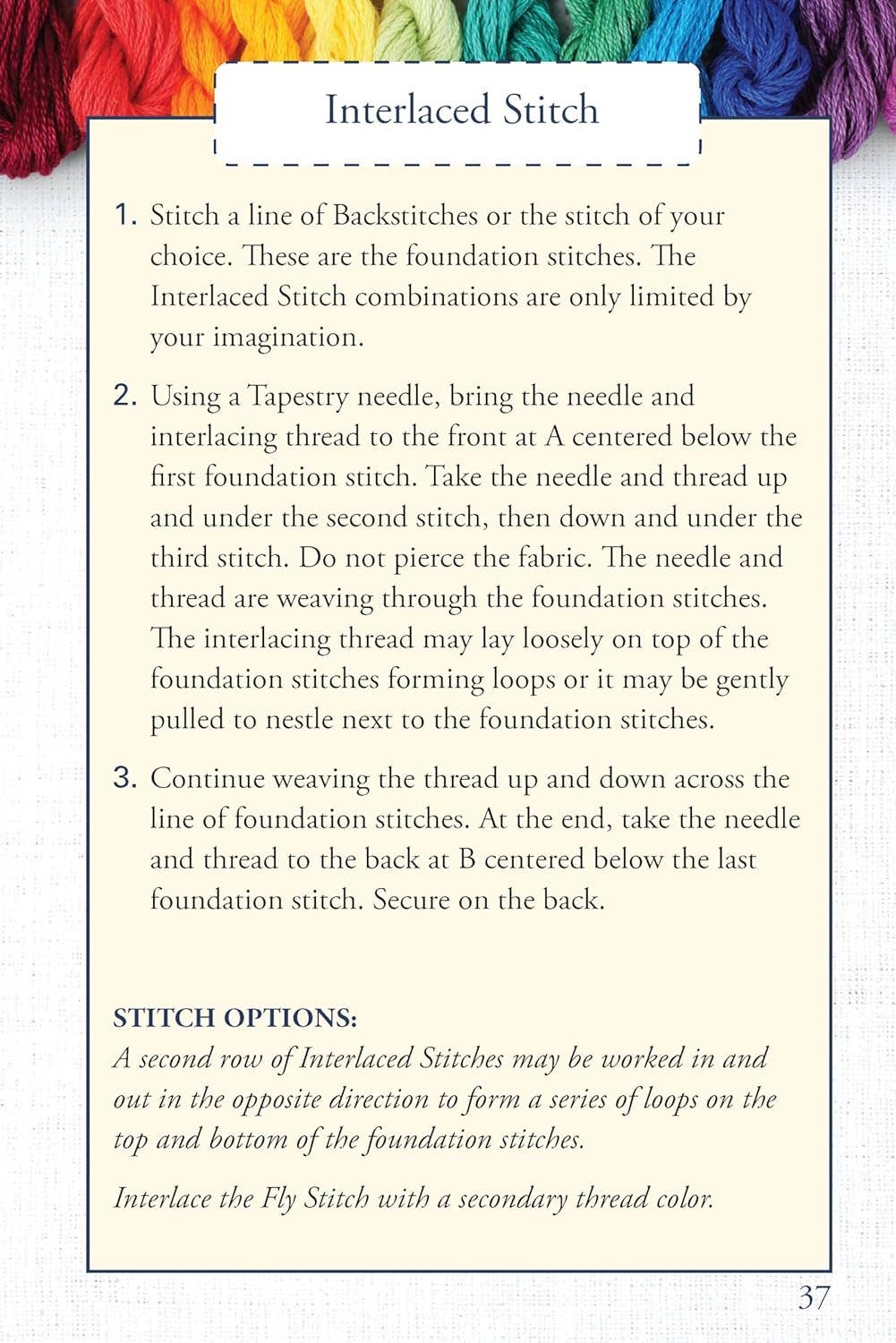 Hand Embroidery Stitches At-A-Glance - Carry-Along Guide