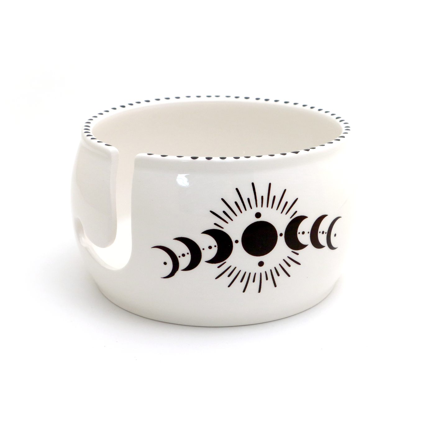 Moon Phase Ceramic Yarn Bowl