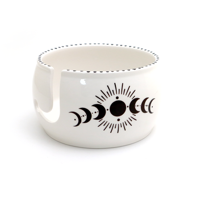 Moon Phase Ceramic Yarn Bowl