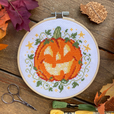 Pumpkin and Stars - Cross Stitch Kit