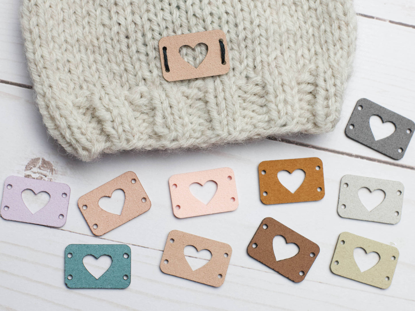 Heart | Horizontal Tags Faux Leather