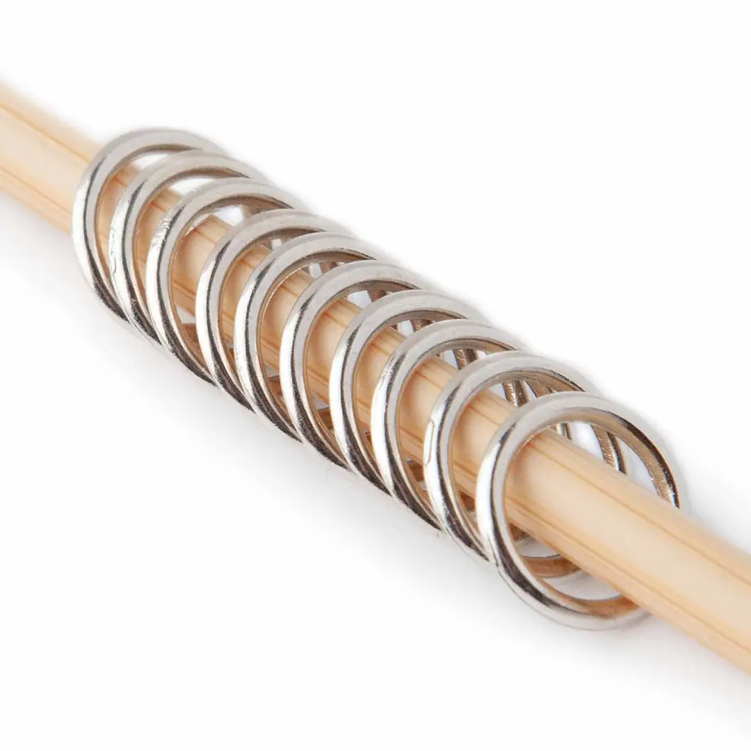 Simple Ring Stitch Markers - Silver