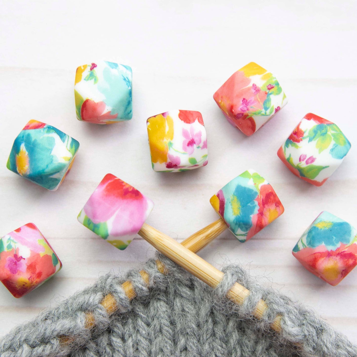 Spring Floral Hexagon | Stitch Stoppers