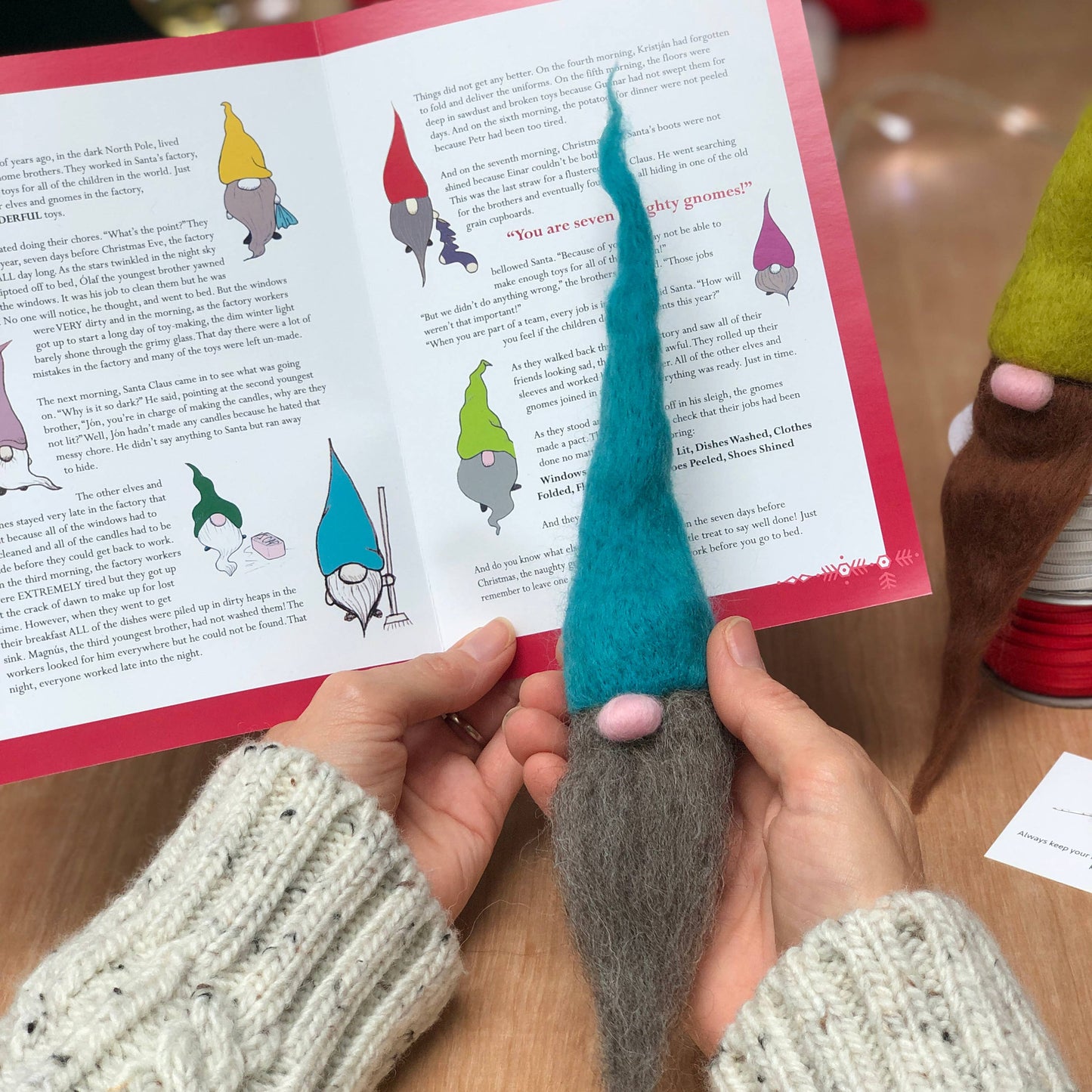 Premium needle felting kit - SEVEN Naughty Gnomes.
