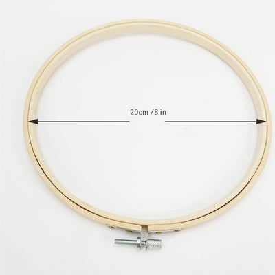 Darnn 8" Embroidery Hoop Bamboo, Bamboo Hoop for Craft