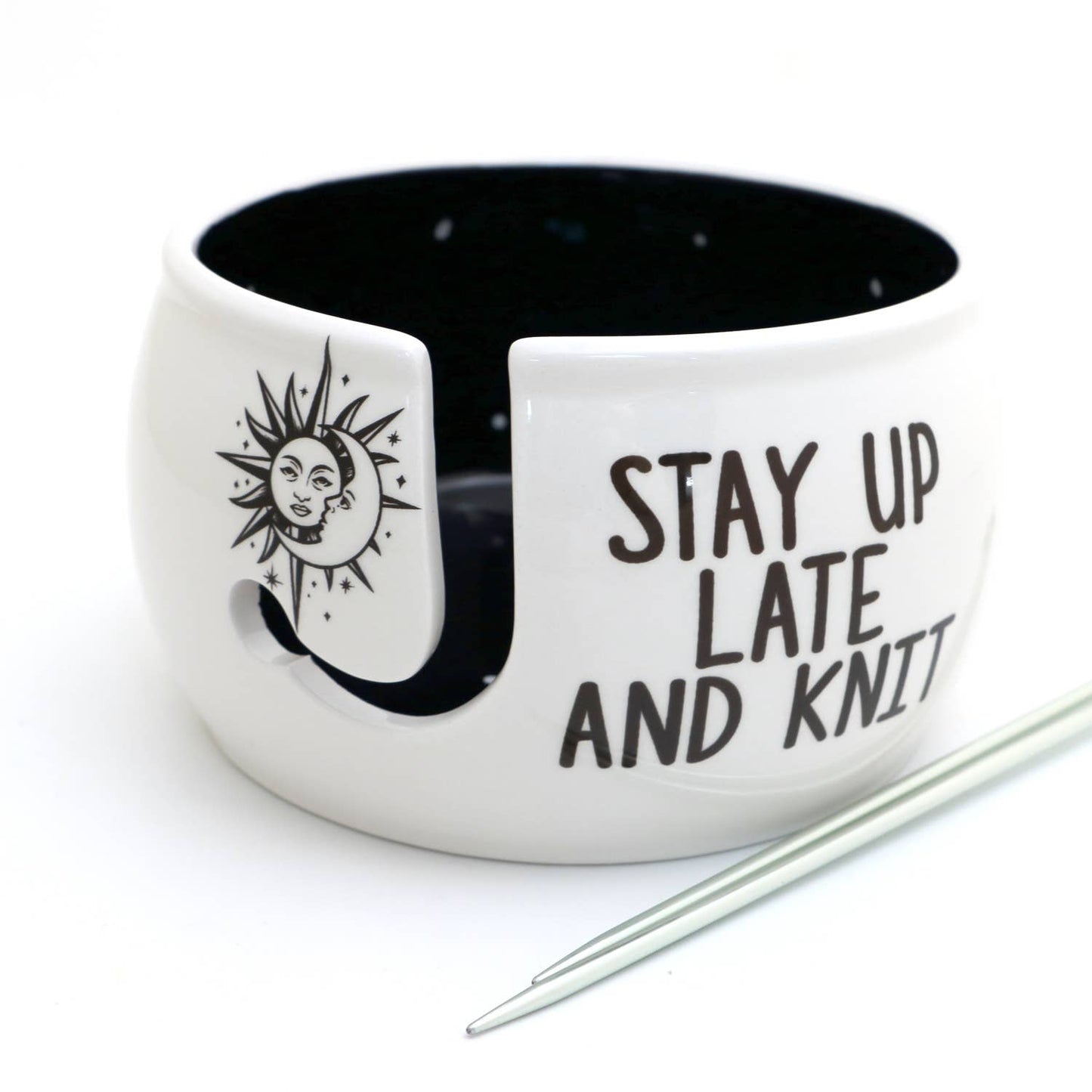 Stay Up Late and Knit Yarn Bowl