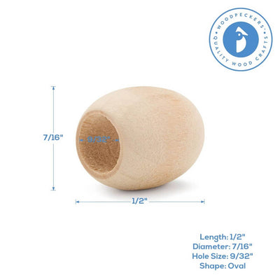 Wooden Barrel Beads