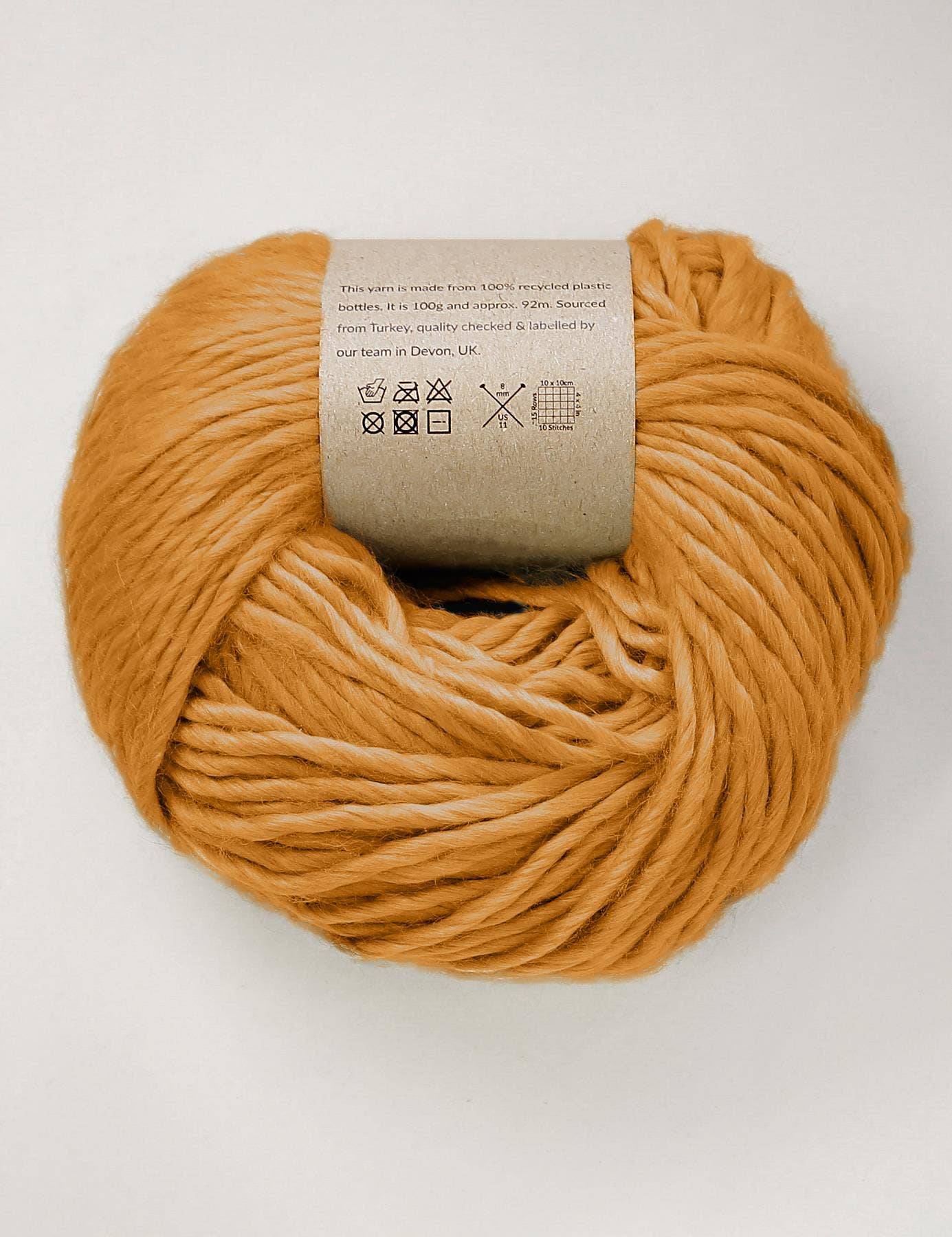 Hope Mustard recycled plastic yarn (100g)
