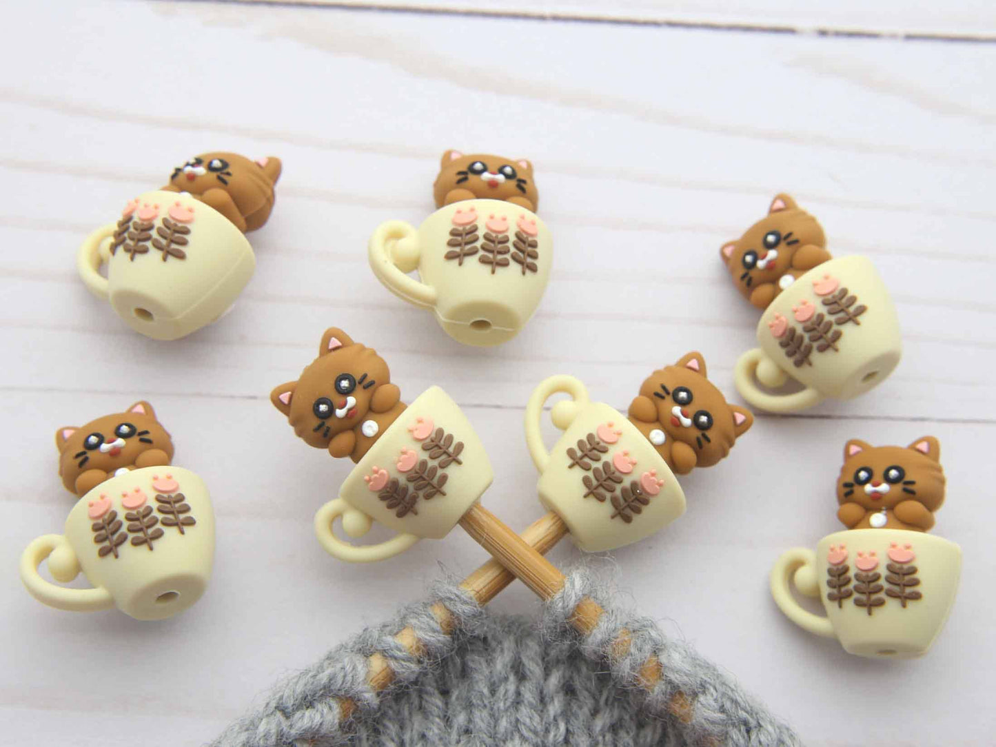 Coffee Cat Stitch Stoppers