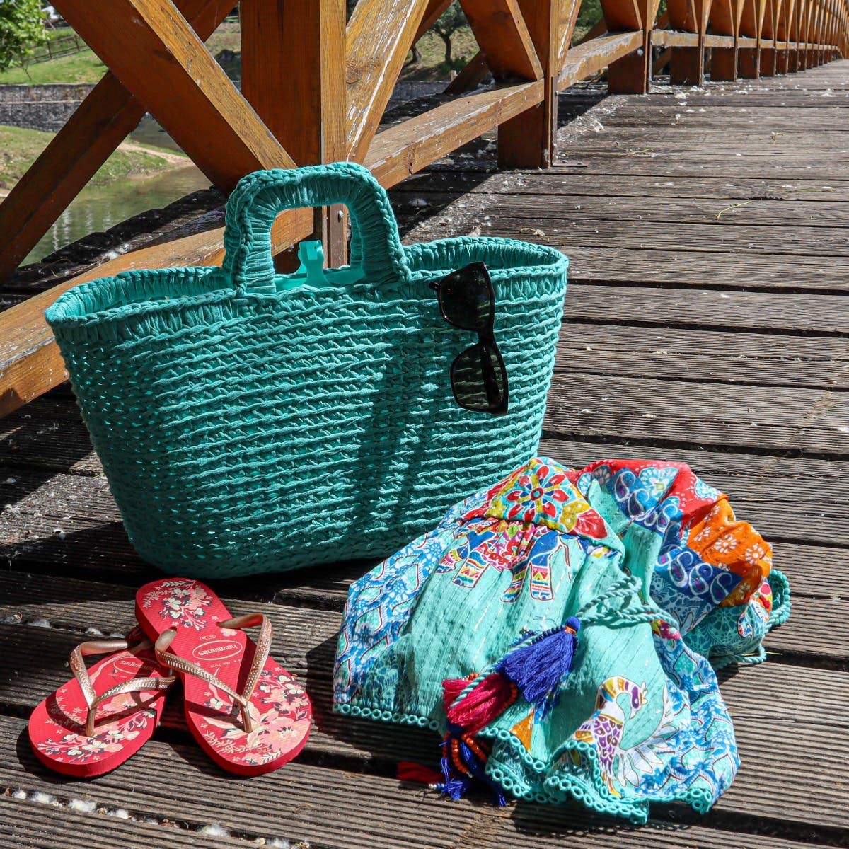 DIY Crochet Kit Shopper Ribbonxl Happy Mint