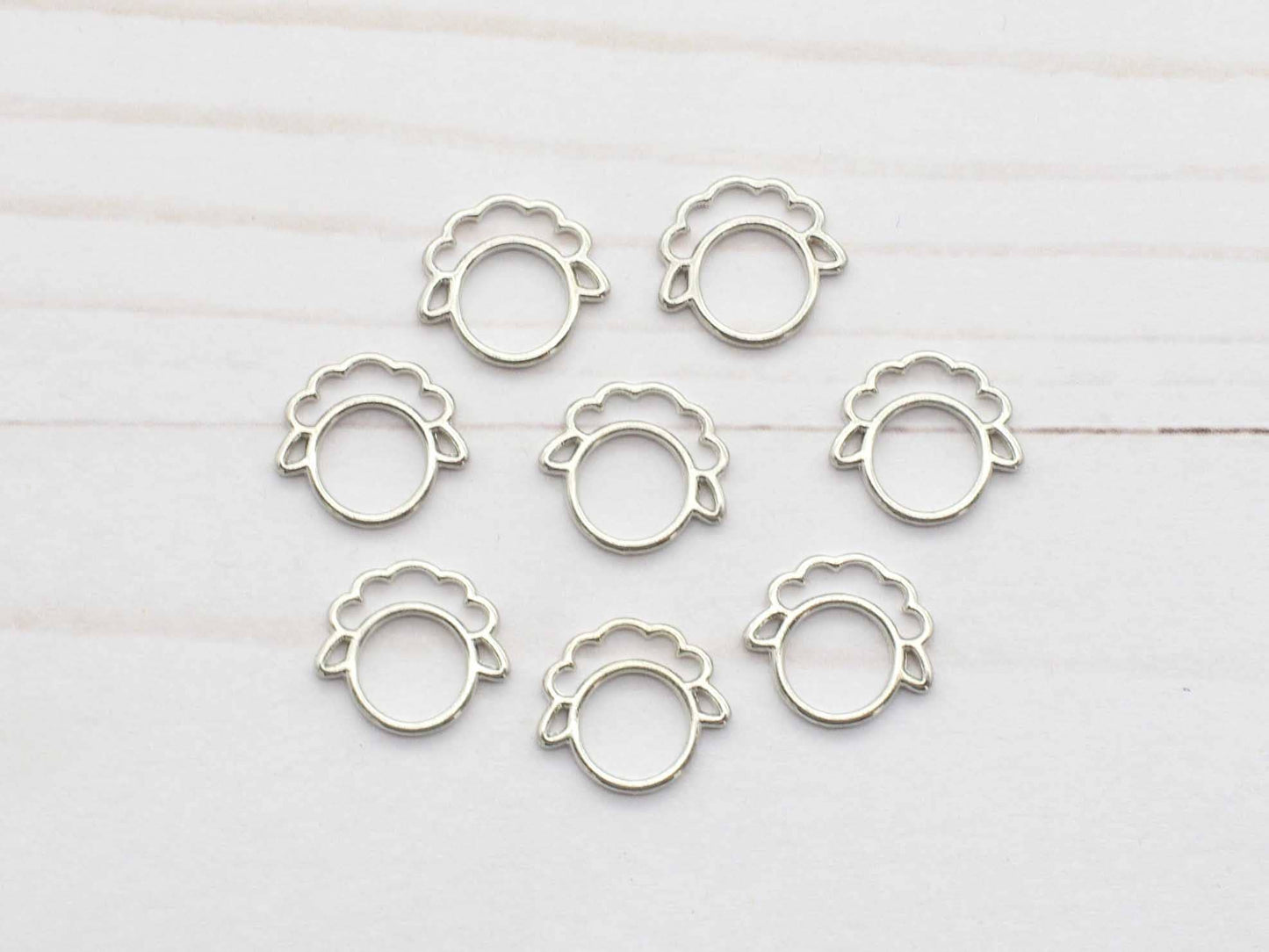 Silver Sheep Closed Ring | Stitch Markers