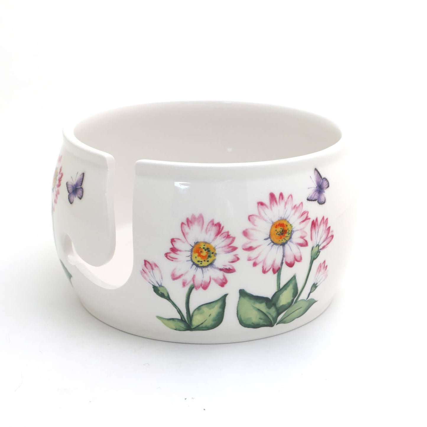 Pink Daisy Yarn Bowl