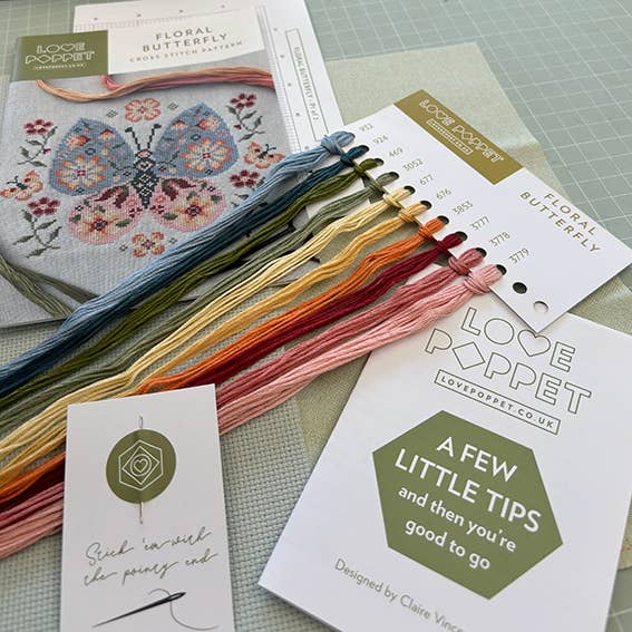 Floral Butterfly - Cross Stitch Kit