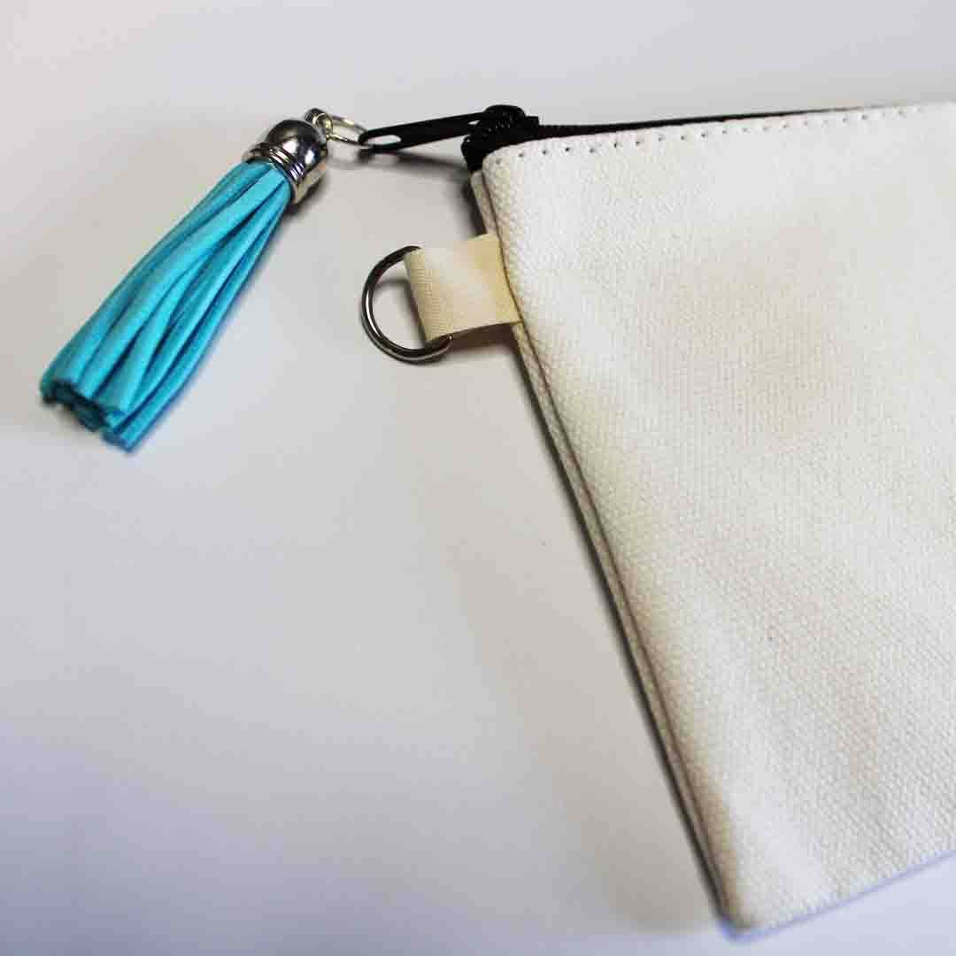 Just One More Row Small Canvas Pouch Bag, Crochet, Custom