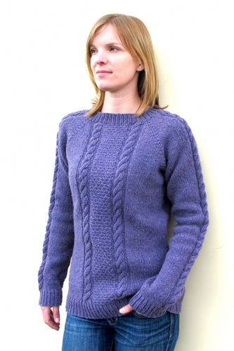 Beginner Cable Pullover - Knitting Pure & Simple Pattern