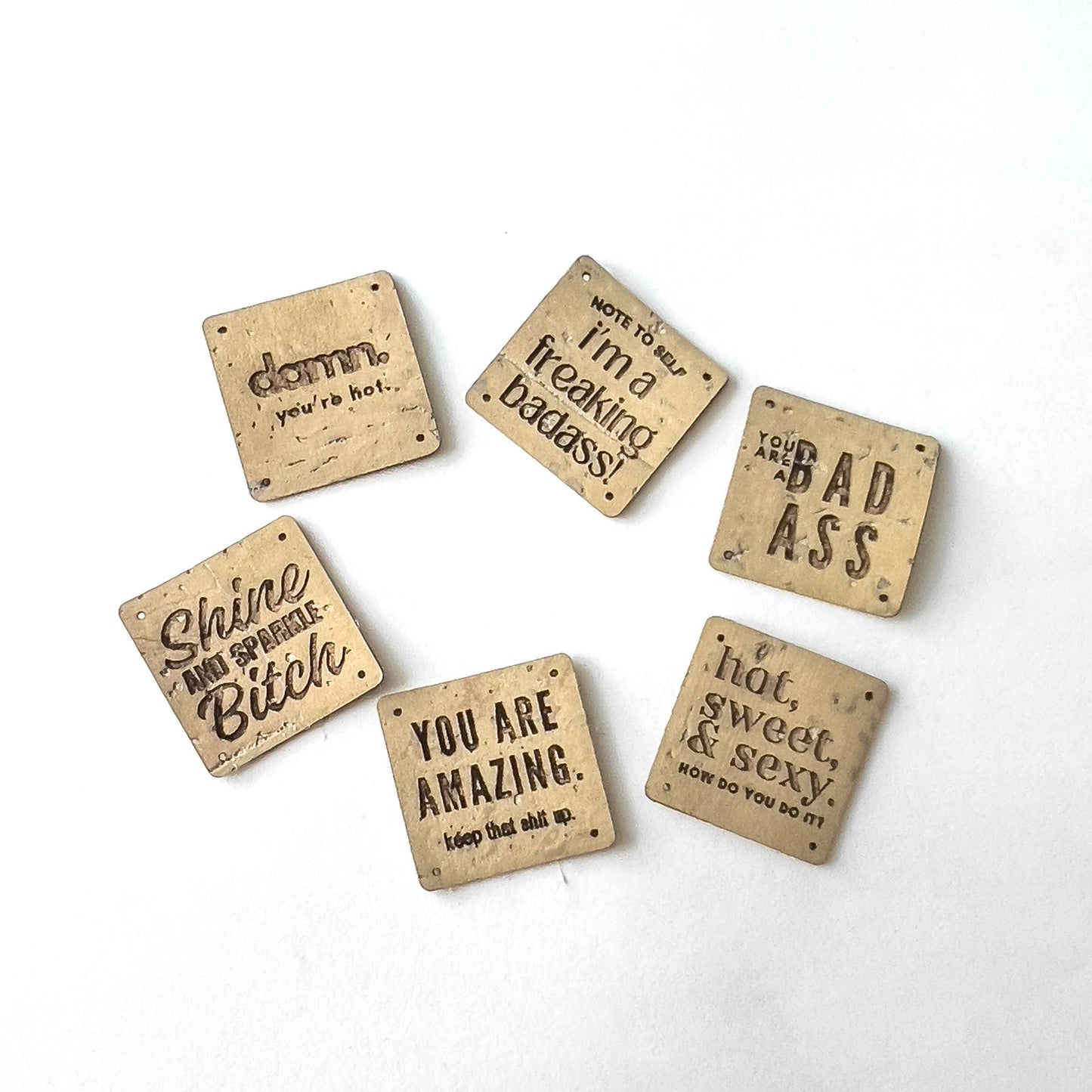 Sweary BFF — Cork Sew-In labels
