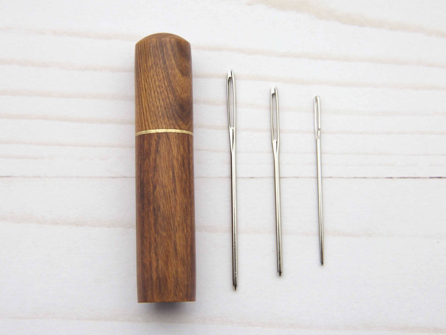 Wooden Darning Needle Storage Cases Tapestry Knitting