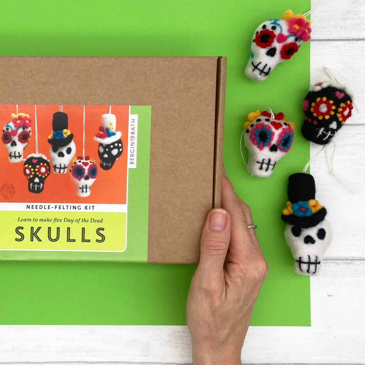 Needle Felting Kit - Sugar Skulls