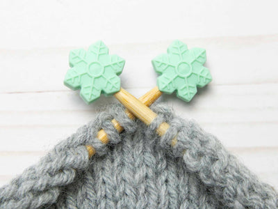 Mint Snowflake | Stitch Stoppers Point Protectors Yarn