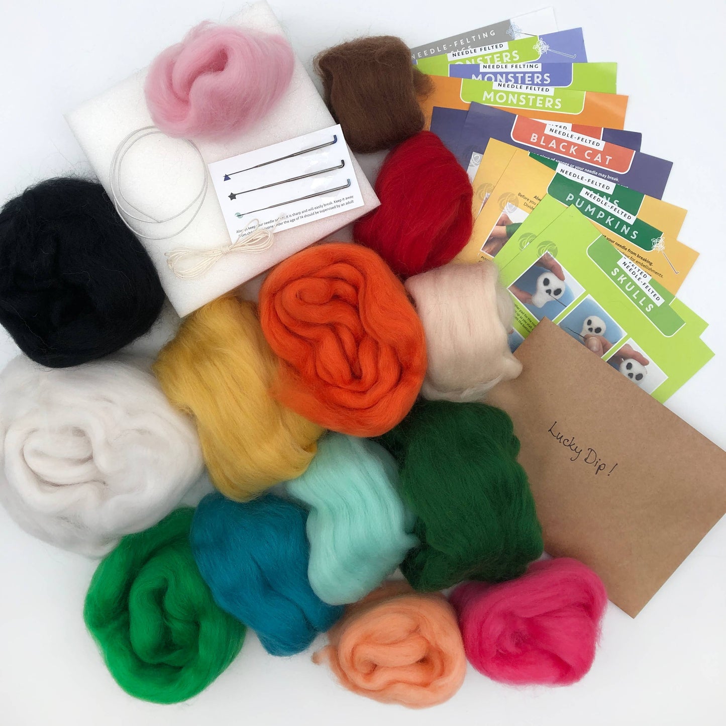 Needle Felting Bumper Kit - Halloween. A premium starter set