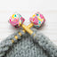 Pink Paisley Hexagon Stitch Stoppers (SMALL)