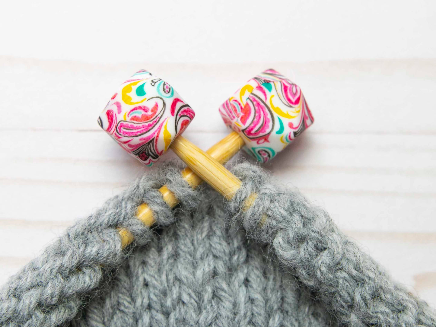 Pink Paisley Hexagon Stitch Stoppers (SMALL)