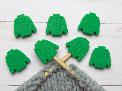 Green Cable Knit Sweater | Stitch Stoppers Point Protectors