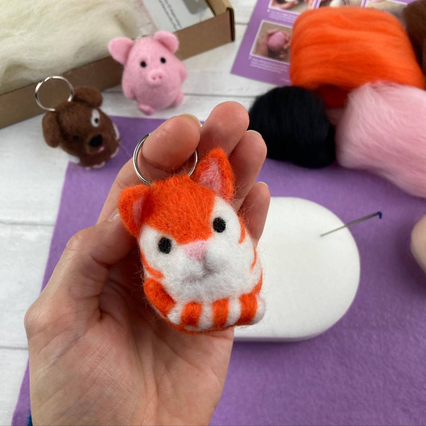 Needle Felting Kit - Mini Pets 1. Make THREE felt animals.