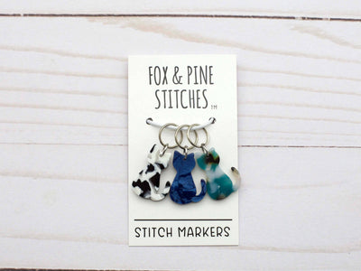 Bold Cat Stitch Markers Knitting Notions