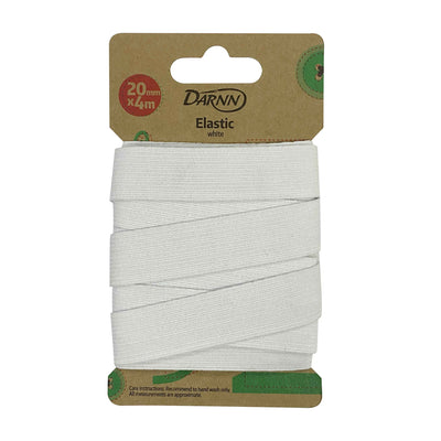 Darnn White Elastic (20mm x 4meters), Wide Elastic Band
