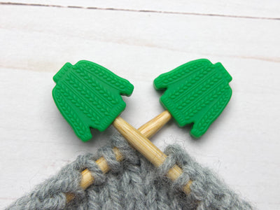 Green Cable Knit Sweater | Stitch Stoppers Point Protectors