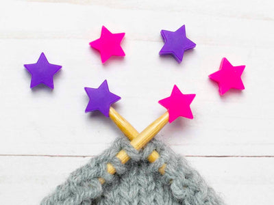 Pink Purple Stars | Stitch Stoppers Knitting Notions