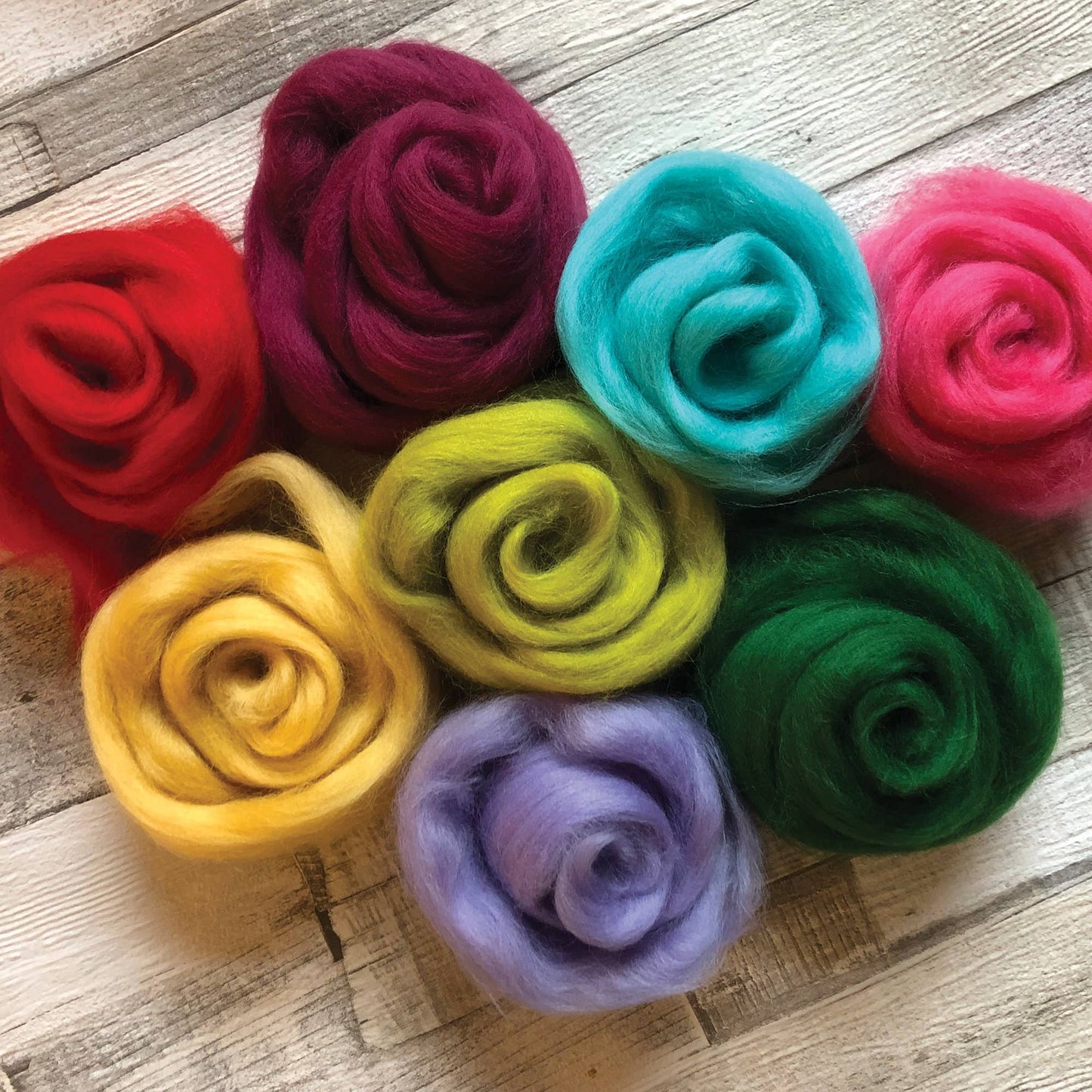 Rainbow Rose Needle Felting Kit