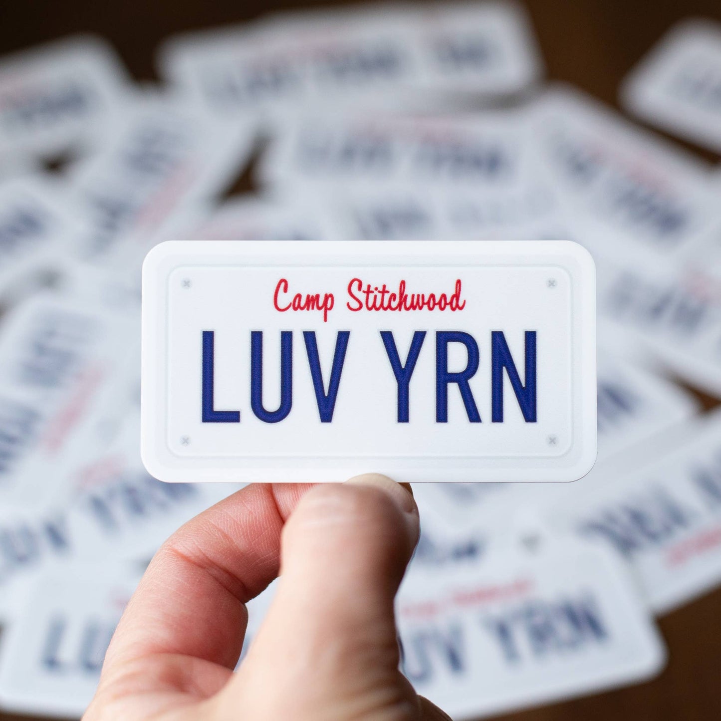 Luv Yrn License Plate Sticker