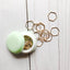 Gold Hexagon Stitch Markers - Set of 10