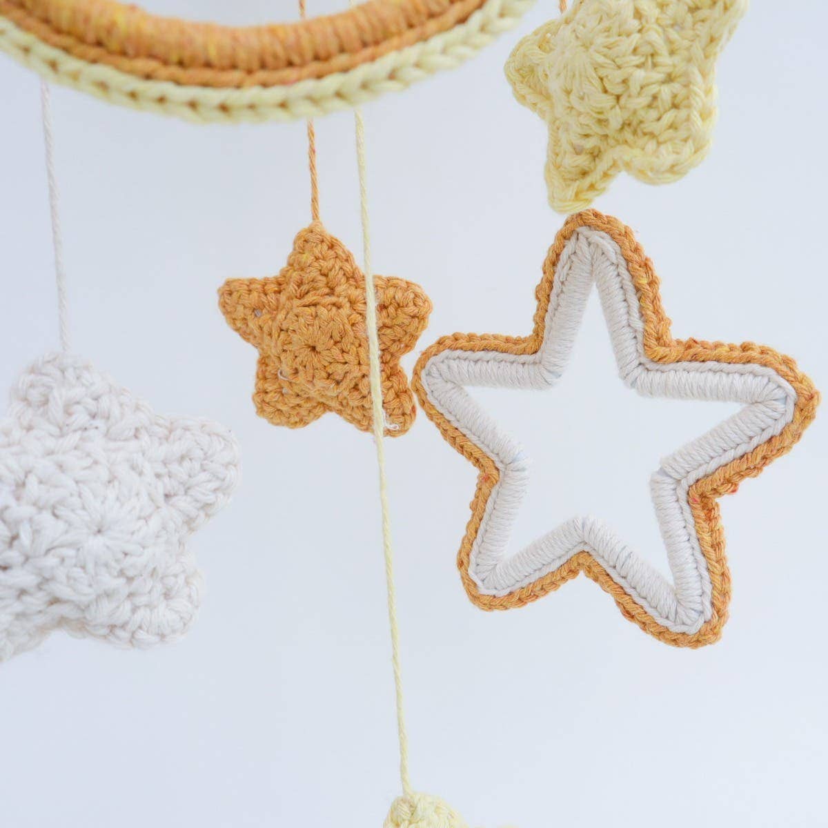 DIY Crochet Kit Mobile with Stars Kailua Almond