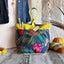 Premium Knitting and Crochet Organizer and Project Bag - Blue Floral