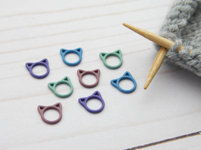 Colorful Cat Closed Ring | Stitch Markers