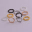 Gold Hexagon Stitch Markers - Set of 10