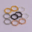 Gold Hexagon Stitch Markers - Set of 10