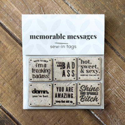 Sweary BFF — Cork Sew-In labels