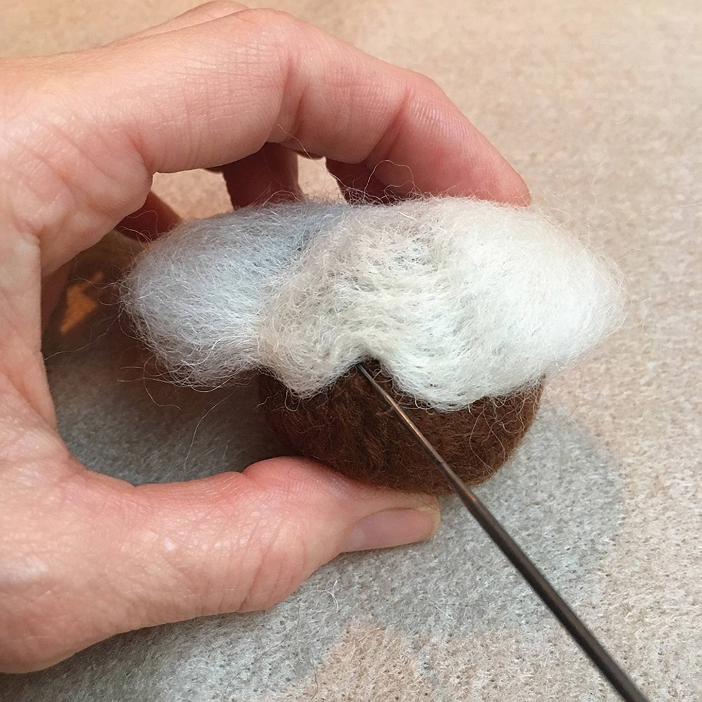 Needle Felting Kit Christmas Puddings - Make TWO decorations