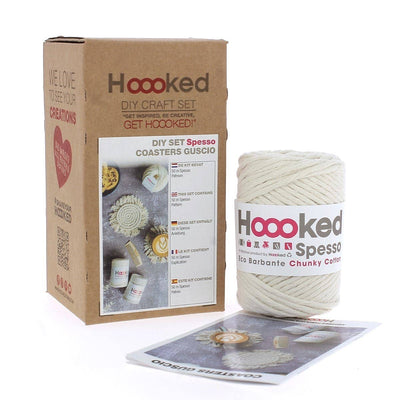DIY Macramé Kit Coasters Guscio Almond